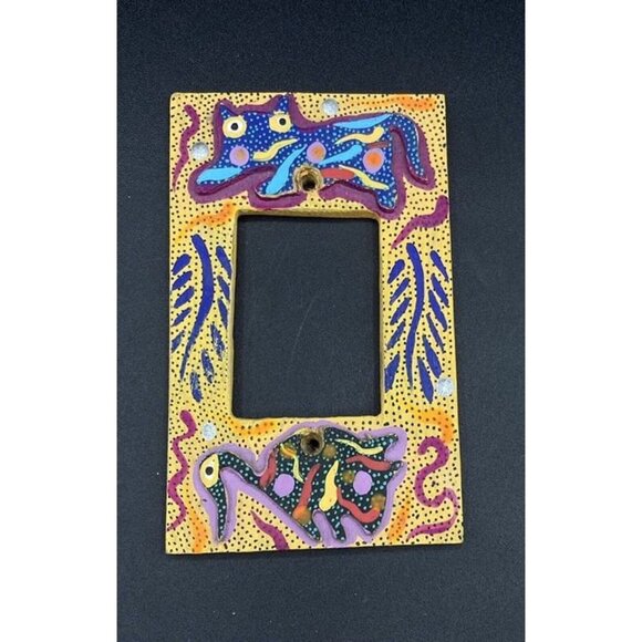 Pepe Santiago Alebrije Single Decora Switch Plate Cover Hand Painted Mexico - Picture 1 of 12